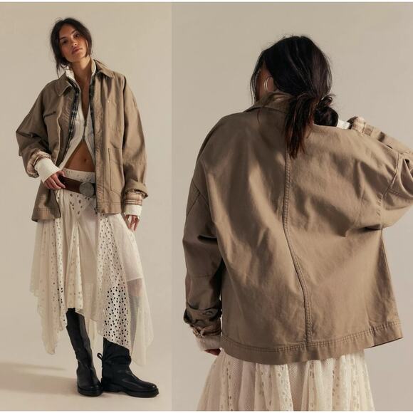 Free People Jackets & Blazers - Free People Easy That Canvas Barn Jacket Dutch Cocoa
